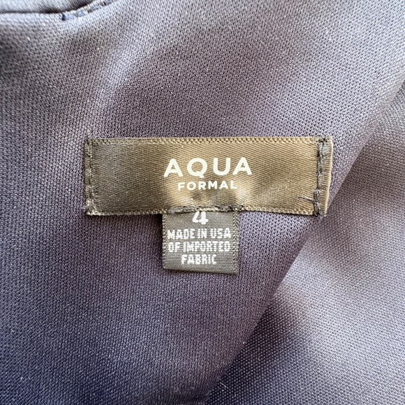 Navy blue Aqua Formal gown, size 4, floor length, perfect condition - Picture 6 of 7